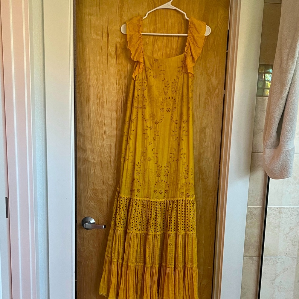 Yellow Ruffled Maxi Dress